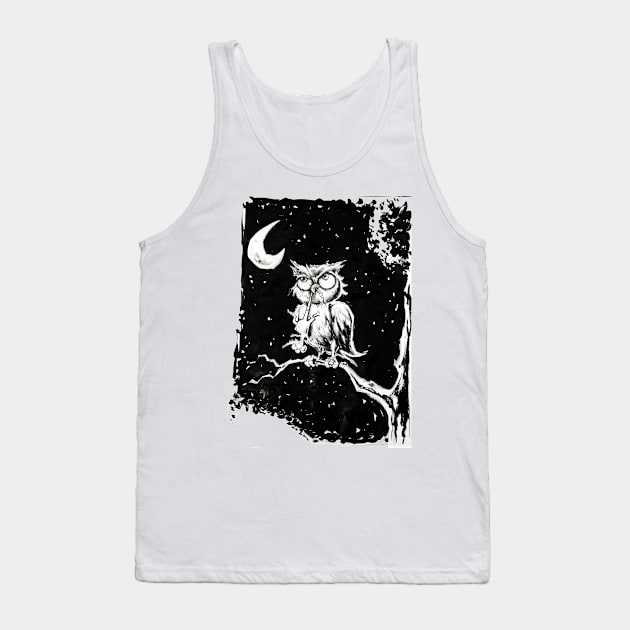 Midnight Owl Hunt for Dinner Tank Top by Scullenary